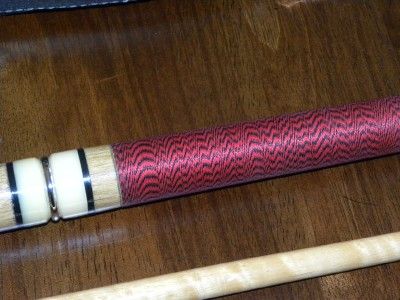 Vintage custom double pool cue stick with hard case  