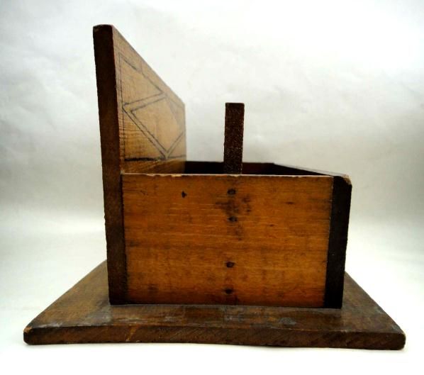 1919 antique SIGNED~DESK WOOD LETTER HOLDER walter w.price 