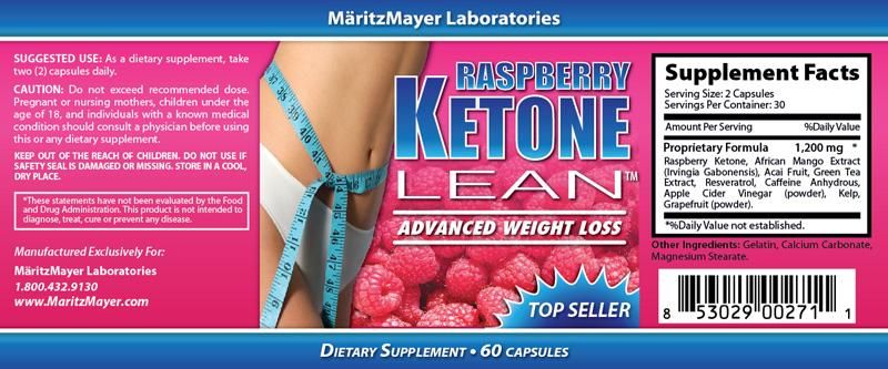 Raspberry Ketones Lean Advanced 1200 mg 60 Capsules Dr. Oz 1 BOTTLE 