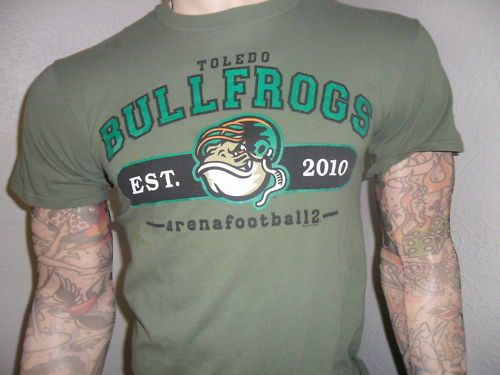 TOLEDO BULLFROGS SHIRT defunct Arena Football Ohio SM  