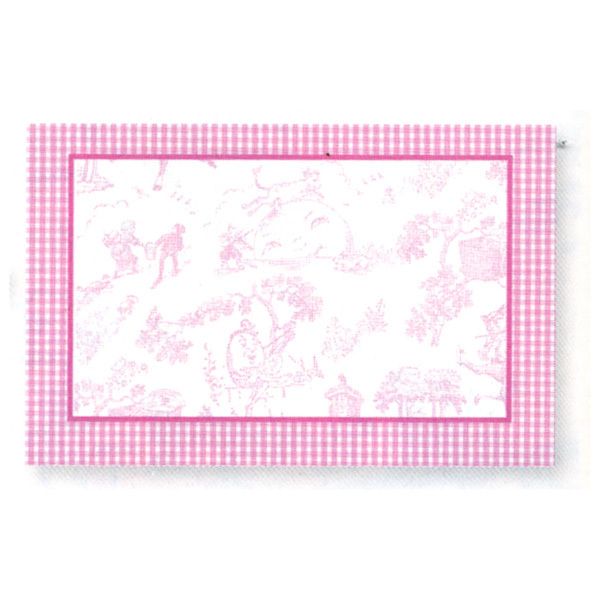 24 PINK Toile Baby Shower Name Tags girl/boy party supplies favors 