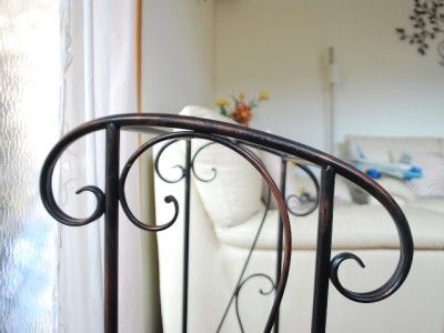 Wrought Iron French Vintage Bathroom Towel Rack Stand  