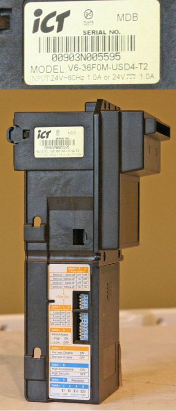 ICT BILL ACCEPTOR MODULE P/N V6 36F0M USD4 T2  