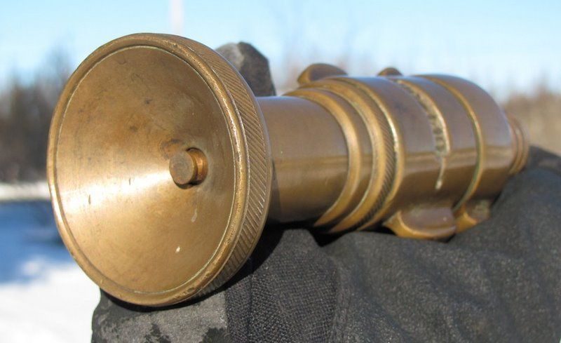 Antique BRASS FIRE TRUCK HOSE NOZZLE RARE  