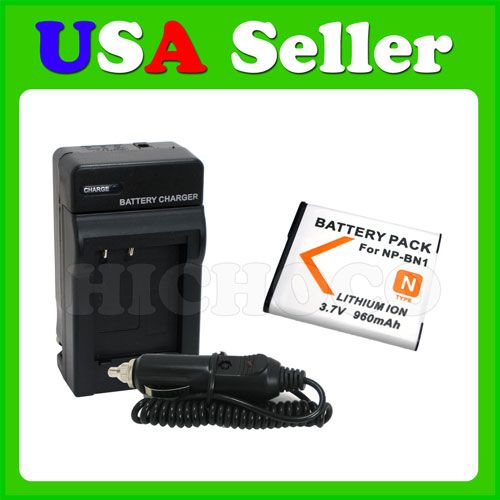 Battery + Charger Combo Kit For Sony NP BN1 NPBN1 Cyber Shot Digital 