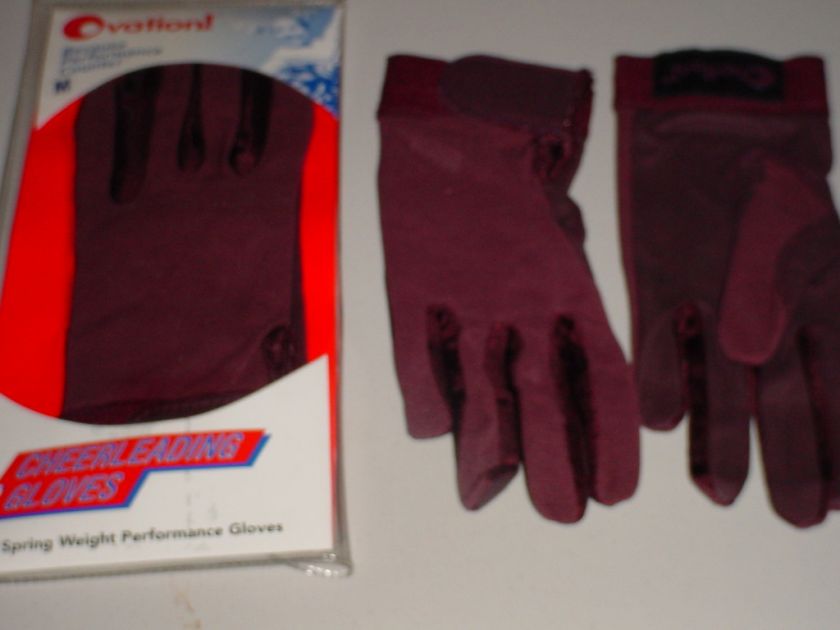 CHEERLEADING GLOVES MAROON OVATION SEVERAL N STOCK MED  