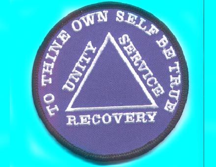 ALCOHOLICS ANONYMOUS BE TRUE TRIANGLE biker PATCH  