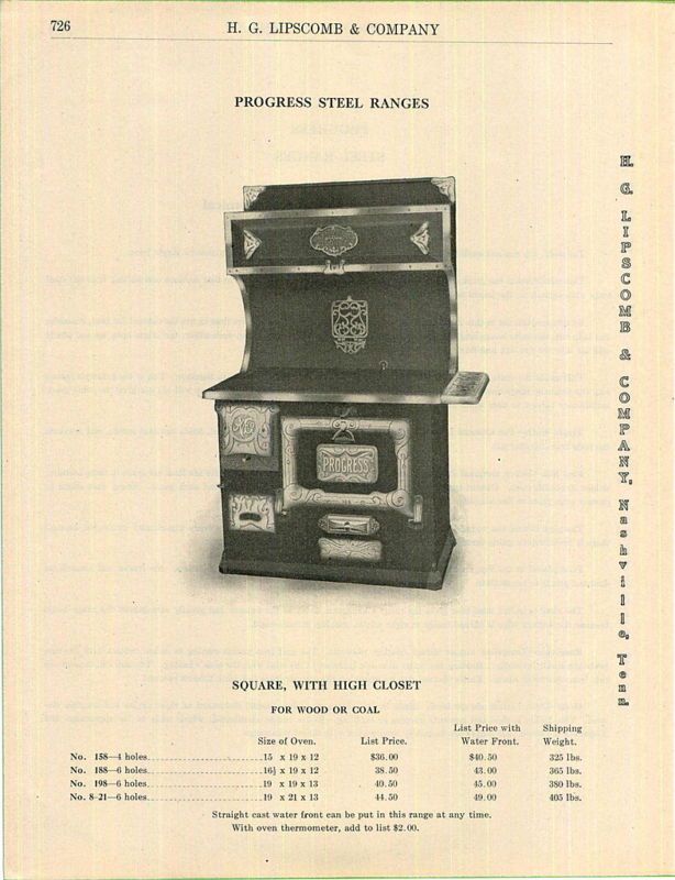 1913 Progress Steel Coal Wood Ranges Stoves ad  