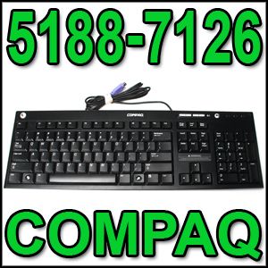 Compaq HP 5137 Slim PS/2 Multimedia Keyboard 5188 7126  