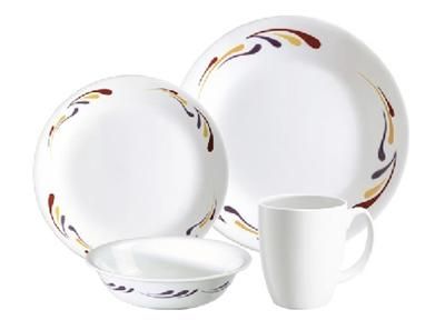 CORELLE 16pc CELEBRATION DINNERWARE SET *SPLASH ACCENTS  