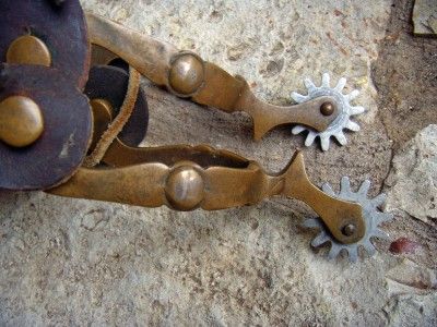 Vintage fancy Brass California cowboy spurs  1900s  