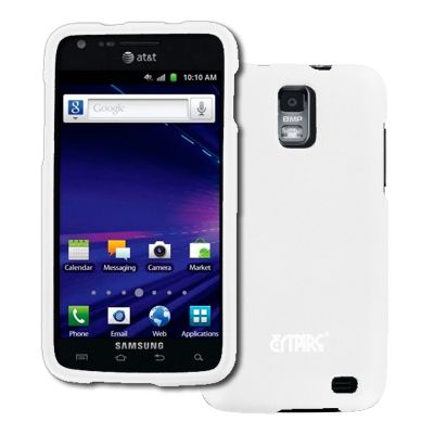 EMPIRE White Hard Rubberized Case Cover Shield for Samsung Galaxy S II 