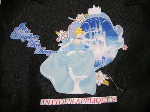 DISNEY PRINCESS CINDEERELLA FABRIC IRON ON APPLIQUE #2  