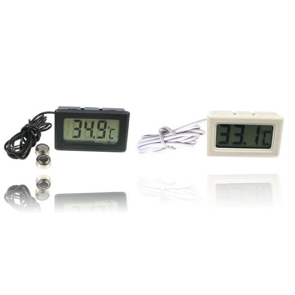 Digital LCD Fridge Freezer Car Room Thermometer Temperature Measure 