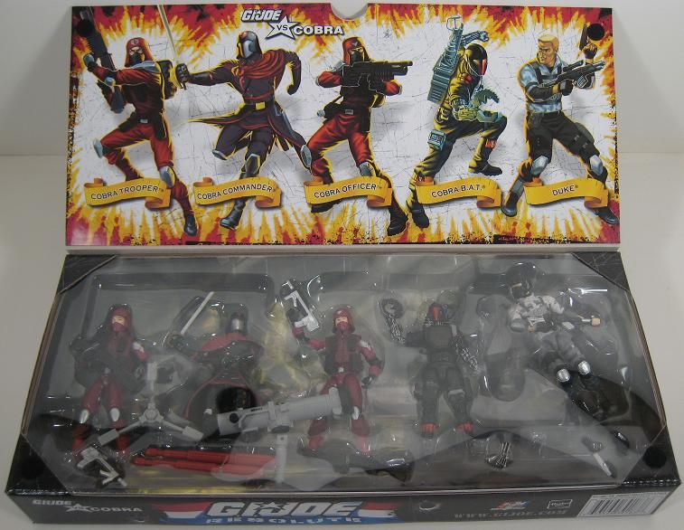 2009 GI JOE 25th RESOLUTE 5 PACK SET COBRA VS GI JOE  