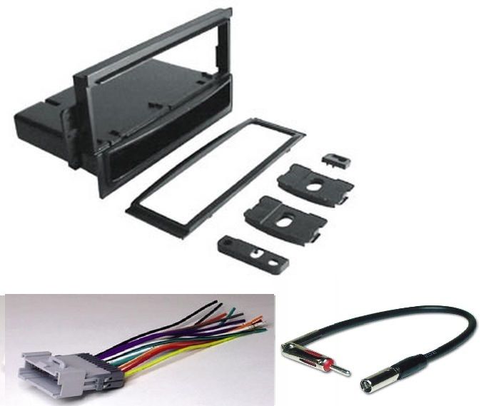 00   02 General Motors Radio Installation Dash Kit + Harness + Antenna 