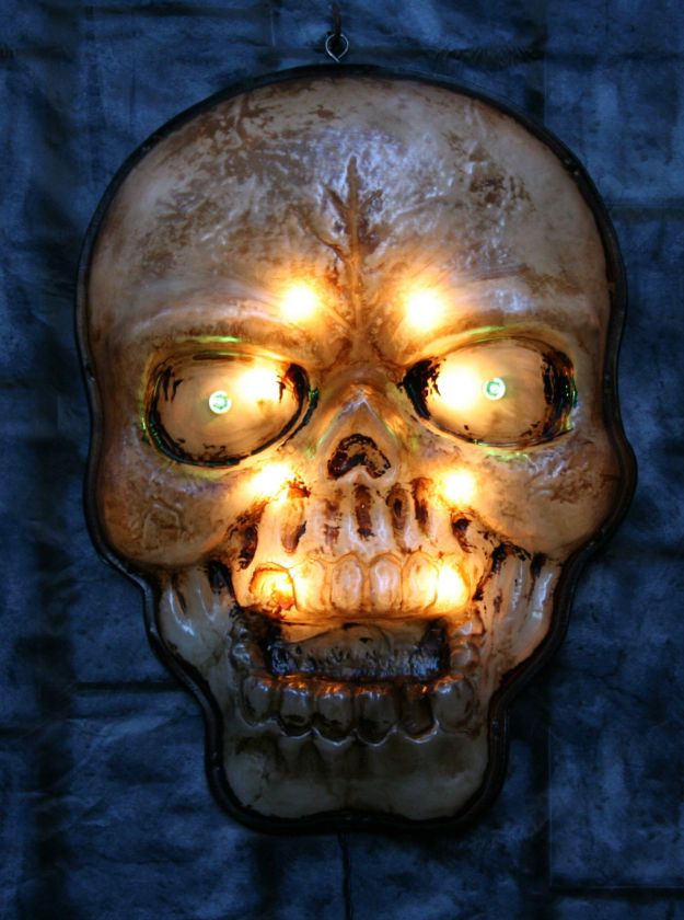   Lighted Indoor/Outdoor SKULL Halloween Light Decoration Prop  