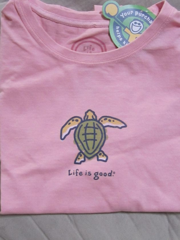 NWT Life Is Good SEA TURTLE on Pink RARE for WOMEN  