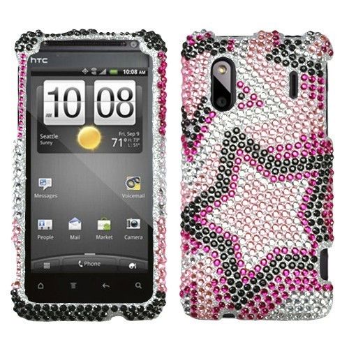   Crystal Diamond BLING Hard Case Phone Cover Sprint HTC EVO Design 4G