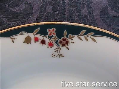 SET of 4 Noritake China EMBRACE 2755 SOUP CEREAL BOWL/S Japan teal 