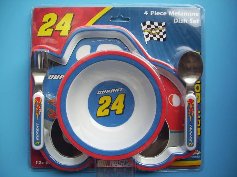 Nascar Jeff Gordon 24 Toddler 4 PC Set Plate Bowl Spoon  