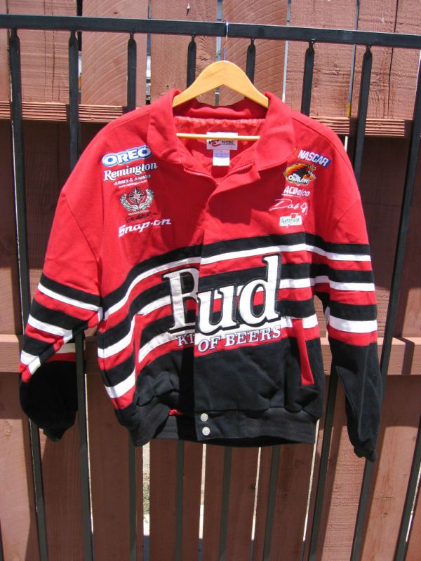 NASCAR DALE EARNHARDT Jr BUD KING OF BEERS Jacket L new  