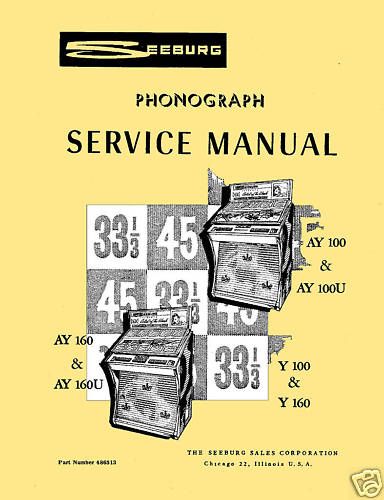 Seeburg AY100 AY160 AY 100 160 Service Repair Manual  