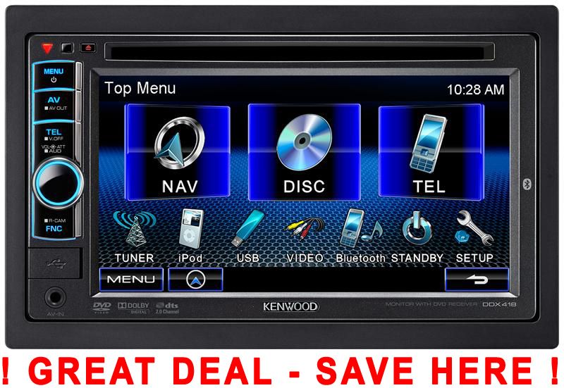 Kenwood DDX418 Car AM/FM DVD CD  WMA LCD USB BlueTooth Double DIN 