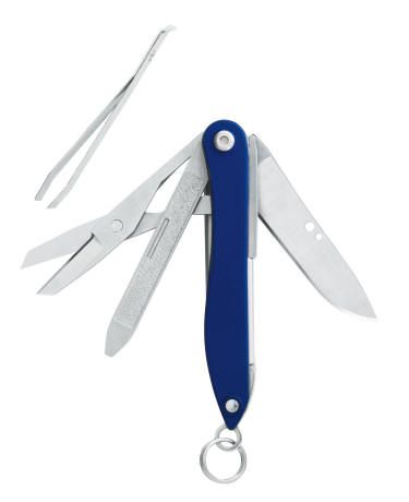 BLUE STYLE _ LEATHERMAN SCISSORS KEYCHAIN TOOL #831215  