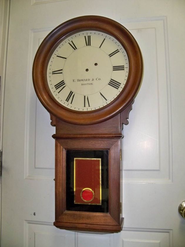 HOWARD BOSTON CLOCK #70 WEIGHT REG MAHOGANY CASE  