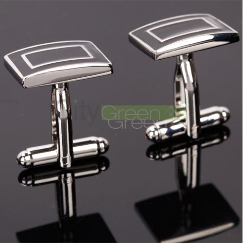 Mens Modern Classic Metal Line Design Cufflinks For French Shirt Cuff 