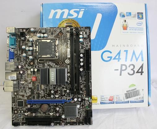 MSI G41M P34 LGA 775 Intel G41 HDMI DDR3 SATA Micro ATX Intel 