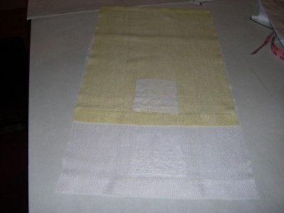 TWO VINTAGE LINEN LACE INSERT HEM STITCHED TOWELS  