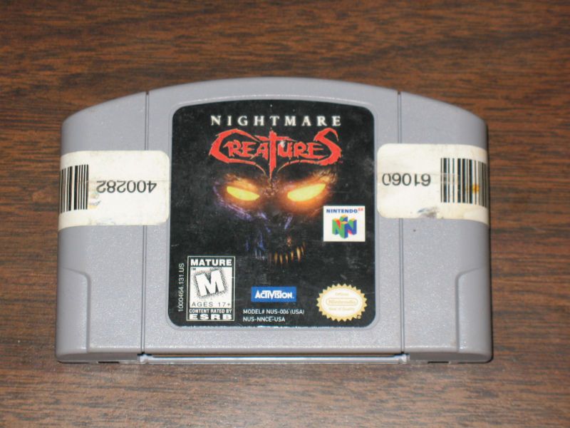 Nightmare Creatures Nintendo 64 Video Game Cartridge 047875104648 