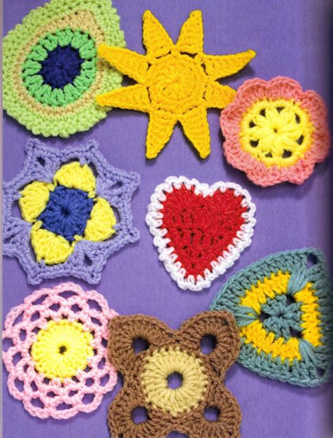 CROCHET Embellishment Techniques Tassles Flowers Patterns Squares 