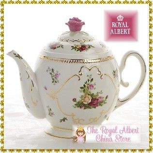 ROYAL ALBERT Old Country Rose **TEAPOT COOKIE JAR**  