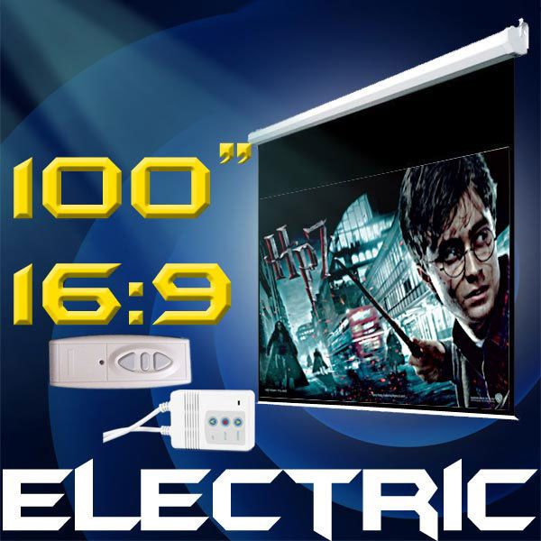 Motorized Electric Projector Screen 100 169 EW100  