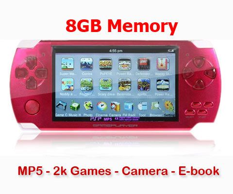 8GB MP5 4.3 LCD MP5 PSP PMP Handheld Games Console Camera 