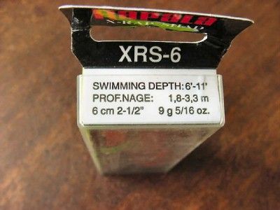 NIP 2.5 Rapala XRS 6 X Rap 5/16 Oz. Gold Slashbait  