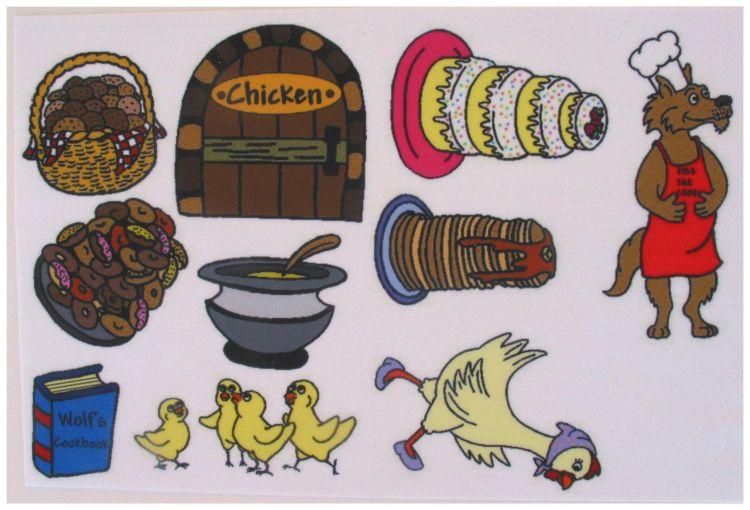 The Wolfs Chicken Stew Felt / Flannel Board Set  