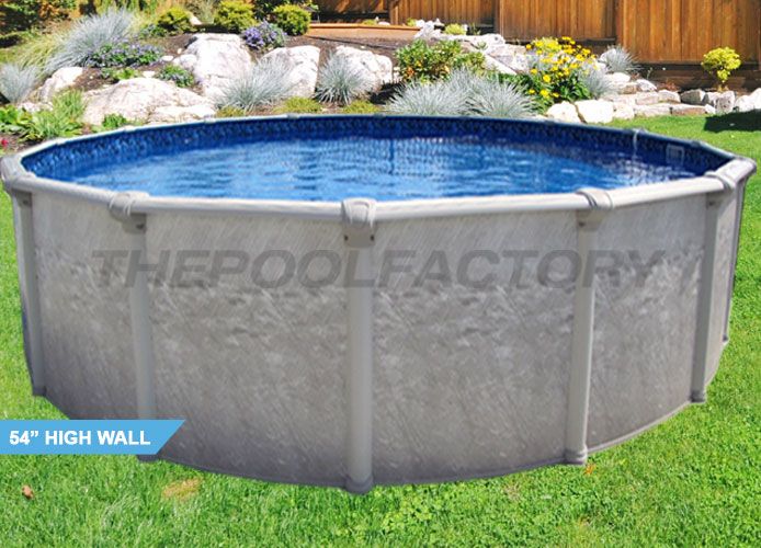 27 Round 54 High Above Ground Swimming Pool Kit 7 Wide Top & 40Yr 