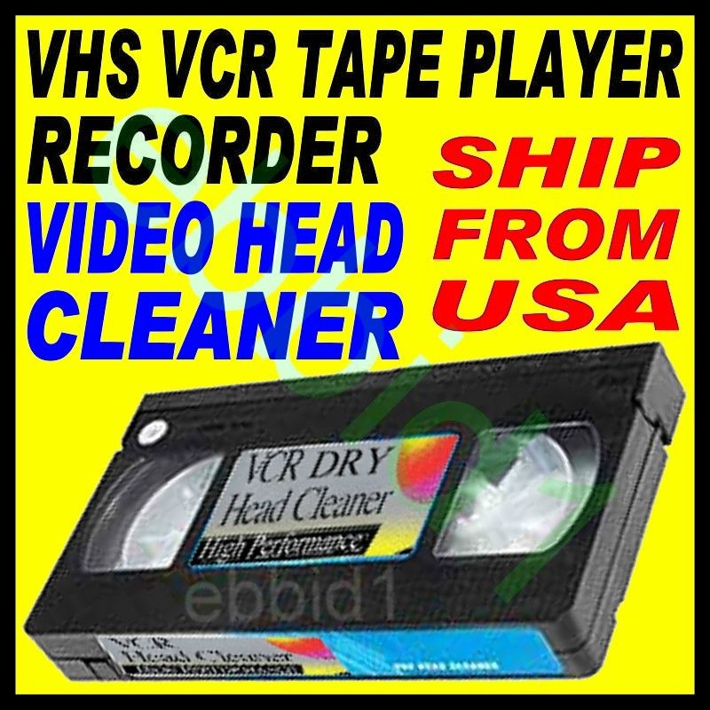 NEW VHS VCR VIDEO PLAYER RECORDER DRY TAPE HEAD CLEANER  