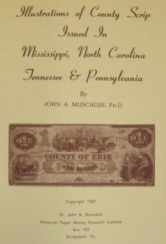 1967 Book   SCRIP of Mississippi, NC, Tennessee, & PA  