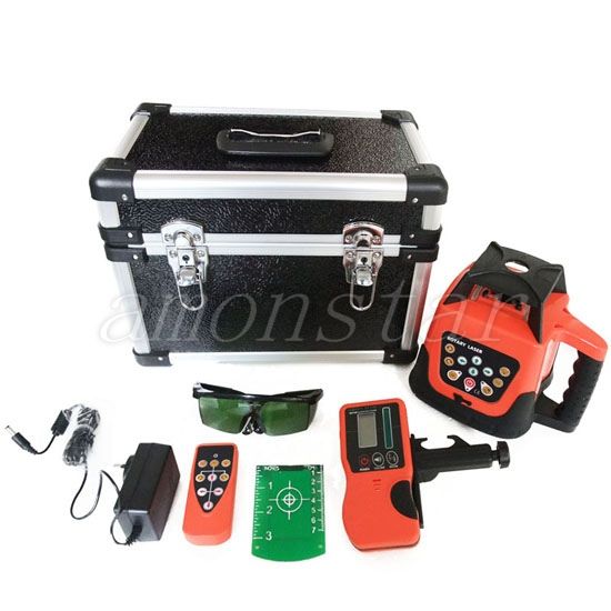 Self level Rotary green Laser Level+Tripod+staff m  