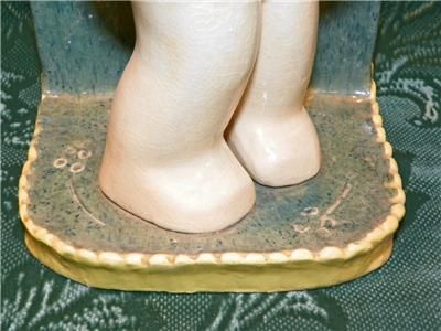 Vintage Kay Finch California Pottery FIGURAL BOOKENDS Little Girl 