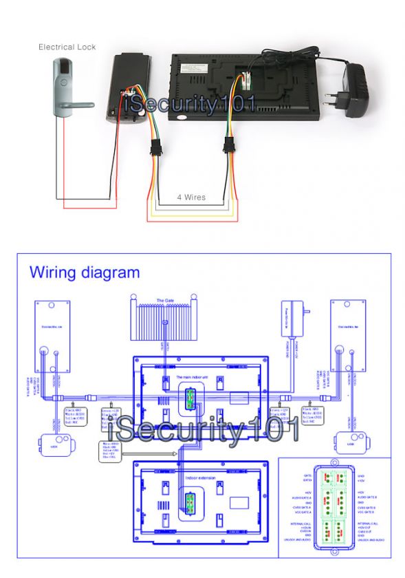   LCD Video Door Phone Doorbell Home Security Entry Intercom System /K2