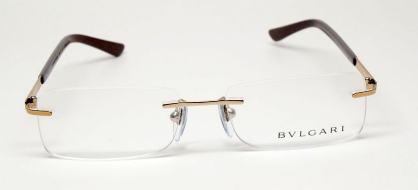 BVLGARI BV 1023 278 S.52 RX GLASSES BROWN/GOLD RIMLESS  