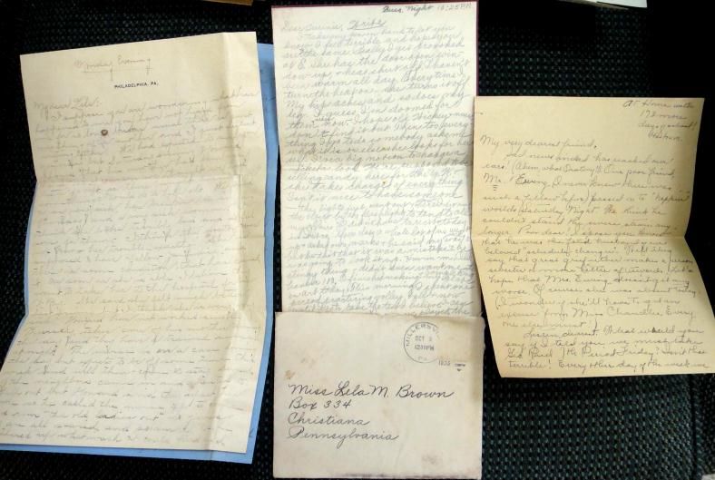 LOT 1930s vintage ALICE BROWN LETTERS christiana pa ★  